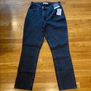 Abercrombie & Fitch the 90s slim straight leg Black Jeans ultra high rise